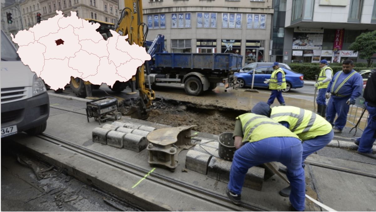 Prasklé potrubí omezí provoz tramvají v centru Prahy až do soboty